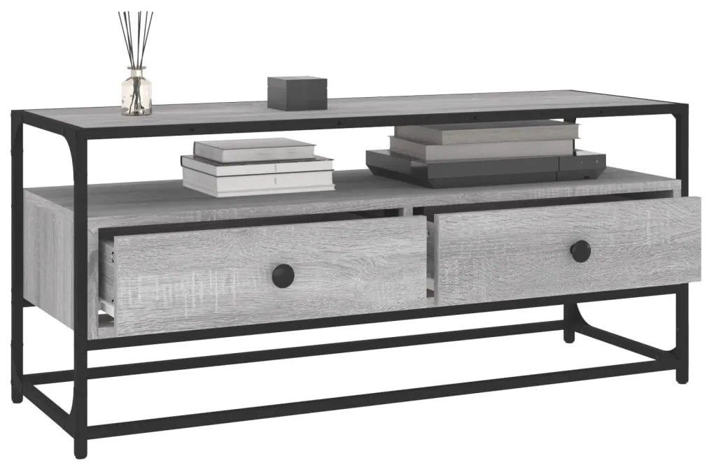 vidaXL Έπιπλο Τηλεόρασης Γκρι Sonoma 100x35x45 εκ. από Επεξεργ. Ξύλο