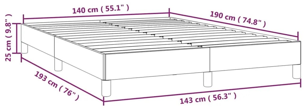 ΠΛΑΙΣΙΟ ΚΡΕΒΑΤΙΟΥ ΚΑΠΟΥΤΣΙΝΟ 140X190 ΕΚ. ΑΠΟ ΣΥΝΘΕΤΙΚΟ ΔΕΡΜΑ 346903