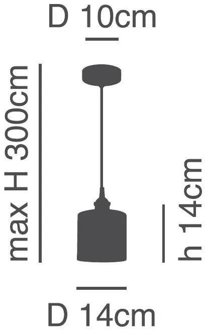 Φωτιστικό Οροφής  SE21-BL-B10-SH1 ADEPT PENDANT White Shade Pendant+ - Ύφασμα - 77-8725