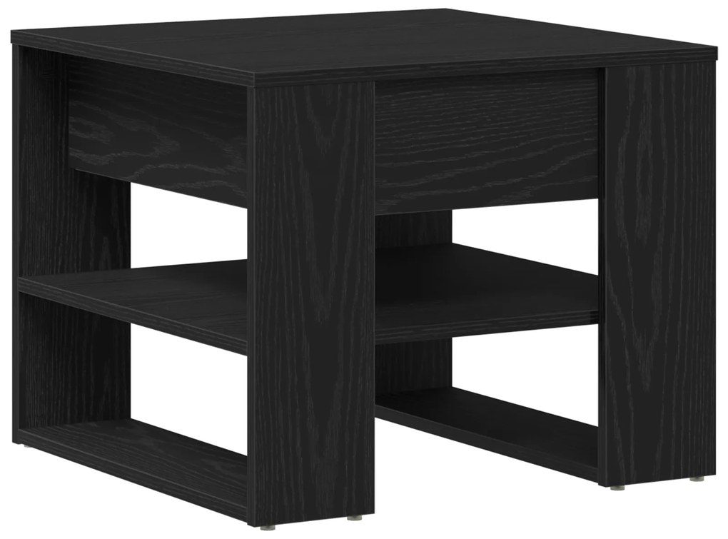 vidaXL Μαύρο Τραπέζι του Καφέ 55.5x55x45 εκ Φτιαγμένο από Επεξεργασμένο Ξύλο