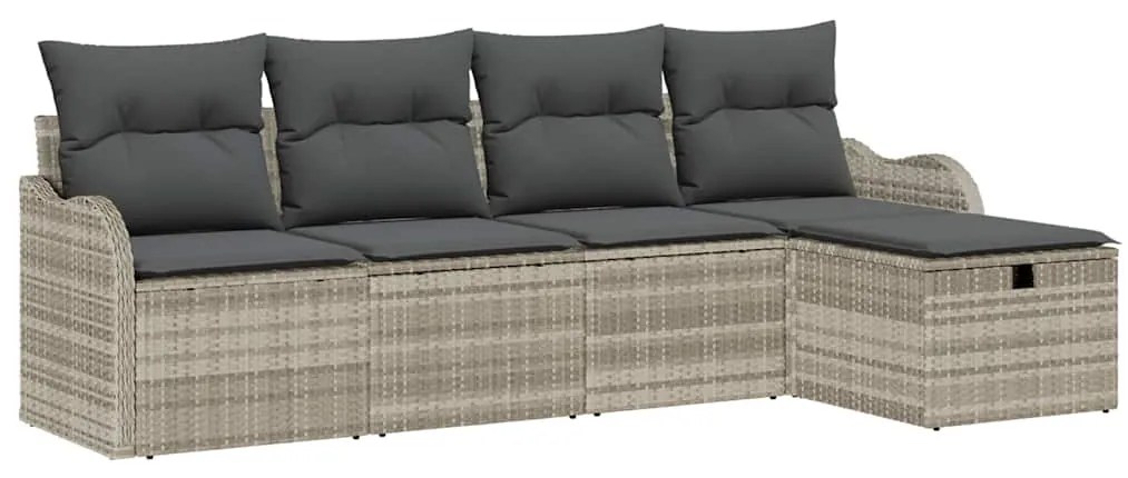 vidaXL Σετ Καναπέ Κήπου 5 pcs Ανοιχτό γκρι 231 x 117 x 85 εκ