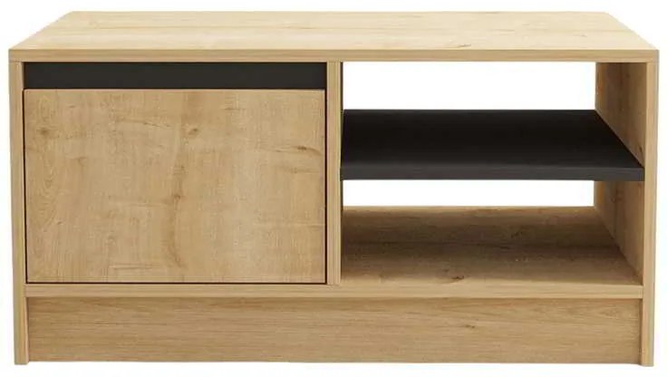 Τραπέζι σαλονιού Narli pakoworld σε oak απόχρωση 90x60x45εκ