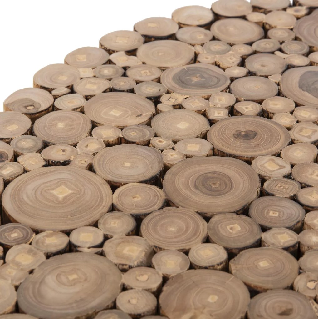 Τραπεζάκι σαλονιού COOTER C9864 Στρόγγυλο Κλαδιά TEAK Φυσικό Φ60,5x46Υεκ. 60.5x60.5x46 εκ.