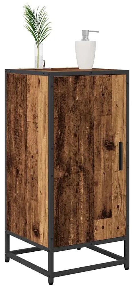 vidaXL Πλαϊνό γραφείο Παλιό ξύλο 35,5 x 35 x 76 εκ