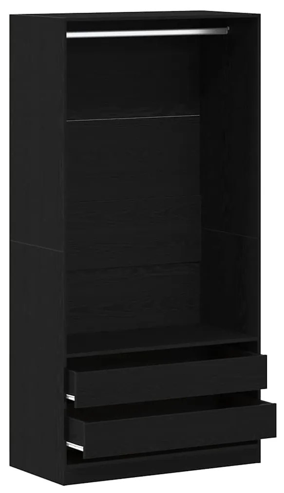 vidaXL Ντουλάπι Μαύρη δρυς 100 x 50 x 200 εκ. Επεξεργασμένο ξύλο