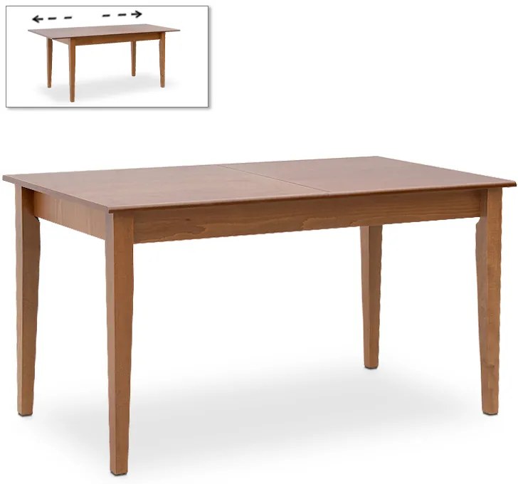 Σετ τραπεζαρίας Adare-Francis Megapap 5 τμχ μασίφ ξύλο-MDF με επεκτεινόμενο τραπέζι 140/180x78x77εκ.