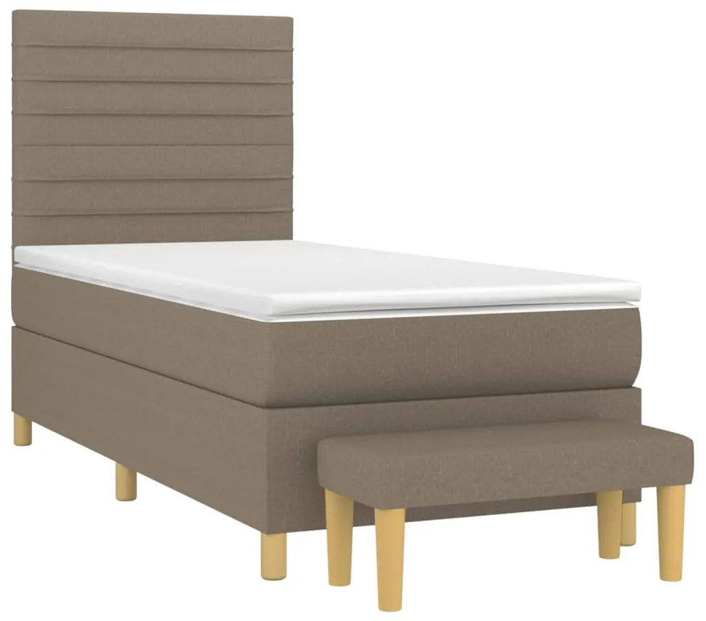 ΚΡΕΒΑΤΙ BOXSPRING ΜΕ ΣΤΡΩΜΑ TAUPE 80X200 ΕΚ. ΥΦΑΣΜΑΤΙΝΟ 3137193