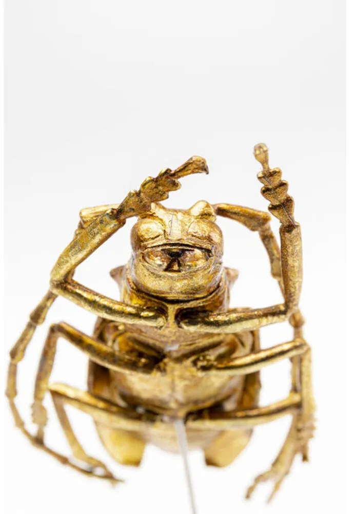 Επιτραπέζιο Διακοσμητικό Longicorn Σκαθάρι Χρυσό 19x6x6 εκ. 6x6x19εκ - Γκρι