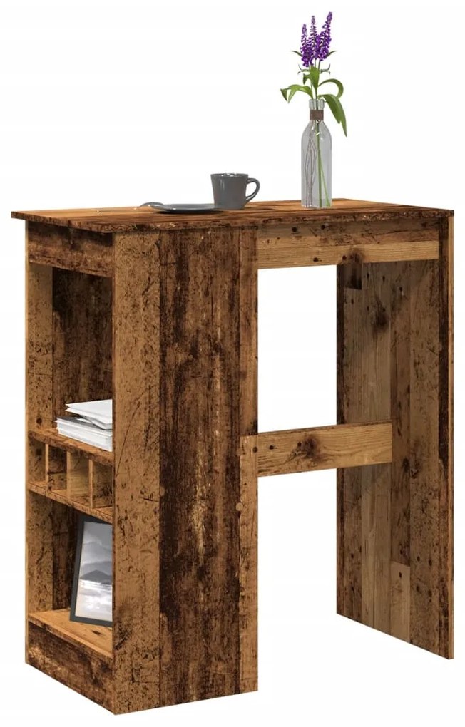 Τραπέζι Μπαρ με Ράγες 90x47,5x103,5 εκ. Επεξεργ. Ξύλο