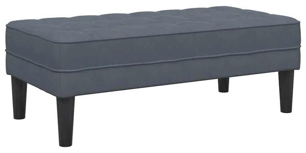 vidaXL Παγκάκι Σκούρο γκρι 113 x 57 x 39 εκ. Βελούδο