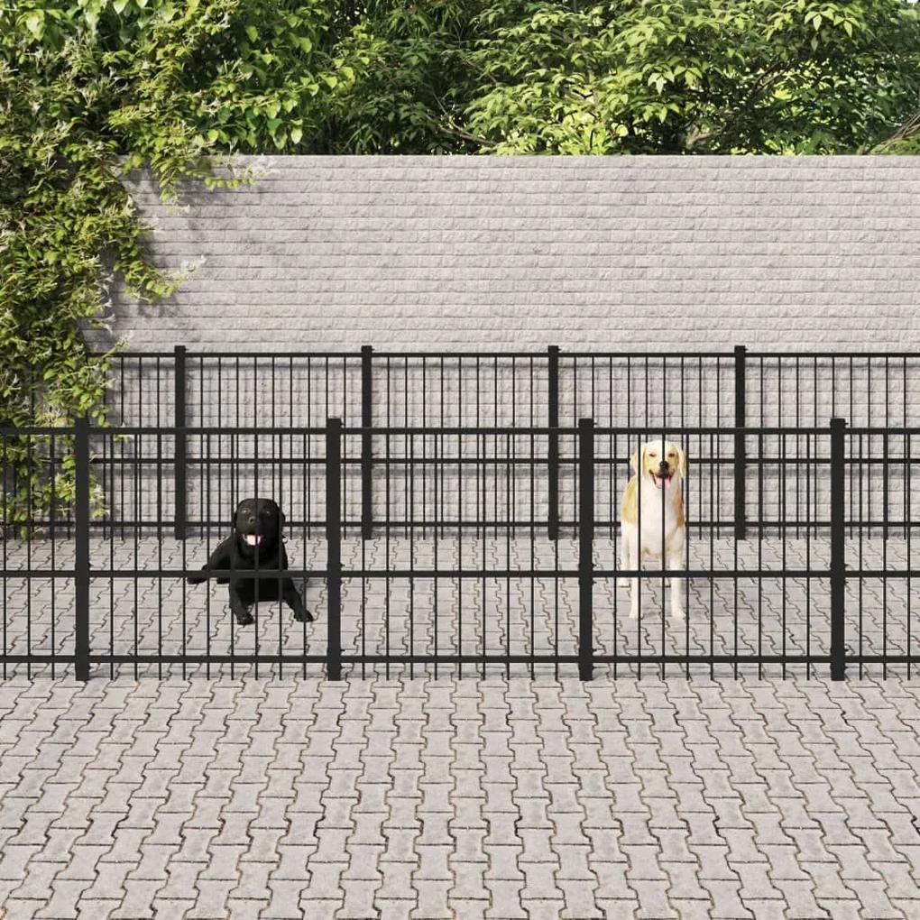 Κλουβί Σκύλου Εξωτερικού Χώρου 25,4 μ² από Ατσάλι - Μαύρο