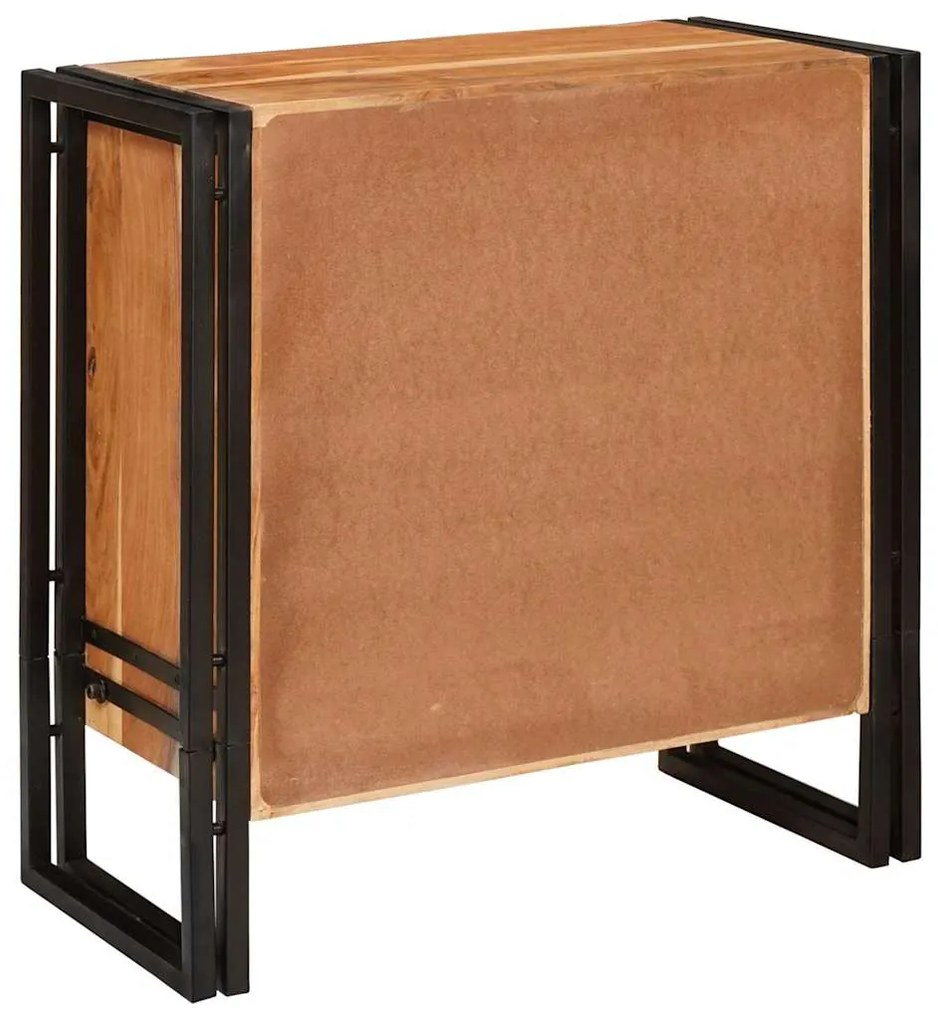 vidaXL Πλαϊνό γραφείο Καφέ 66 x 33 x 70 εκ. Στερεό Ξύλο Ακακίας