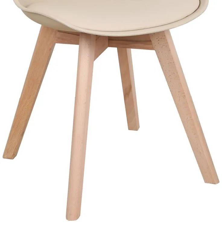 Καρέκλα Gaston PP-PU taupe απόχρωση- φυσικό πόδι 44x52x78εκ. 44x52x78 εκ.