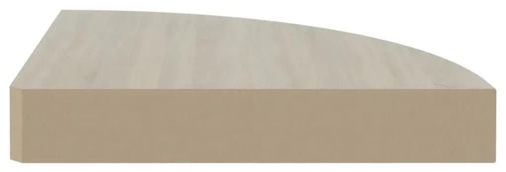 Ράφια Τοίχου Γωνιακά 2 τεμ. Δρυς/Λευκό 35x35x3,8 εκ από MDF - Καφέ