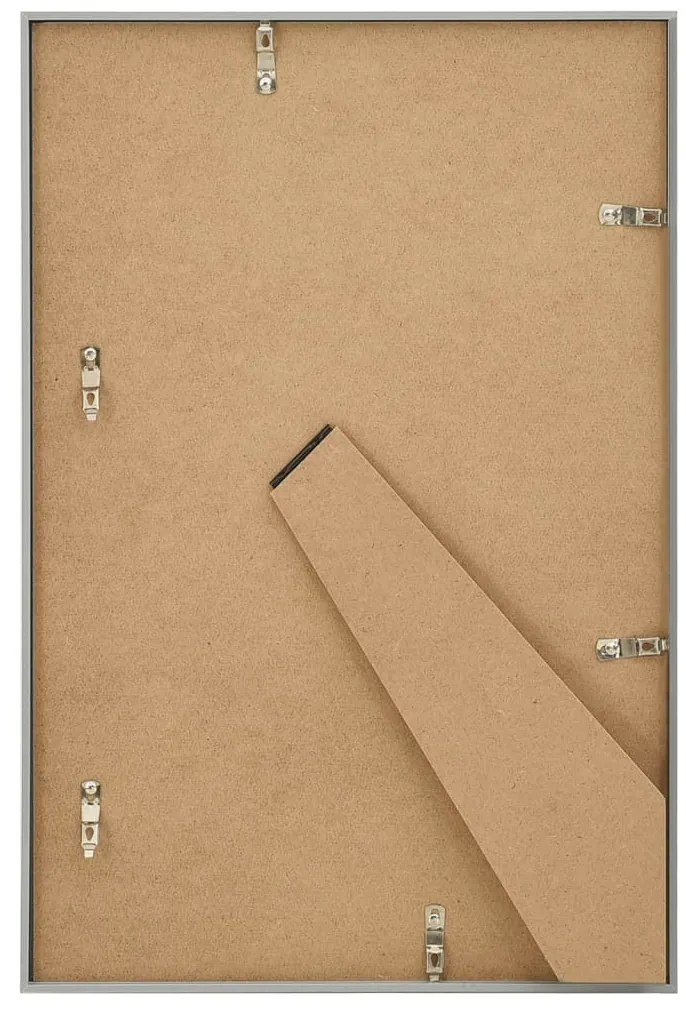 vidaXL Κορνίζες Κολάζ για Τοίχο/Τραπέζι 5 τεμ. Ασημί 21 x 29,7 εκ. MDF