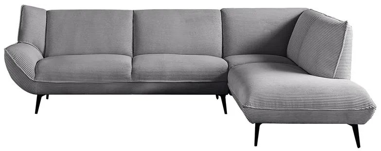 WOODWELL EMERALD Καναπές Σαλονιού Αριστερή Γωνία, Ύφασμα Κοτλέ Γκρι 274x203x82cm H.88cm Ε9419,22