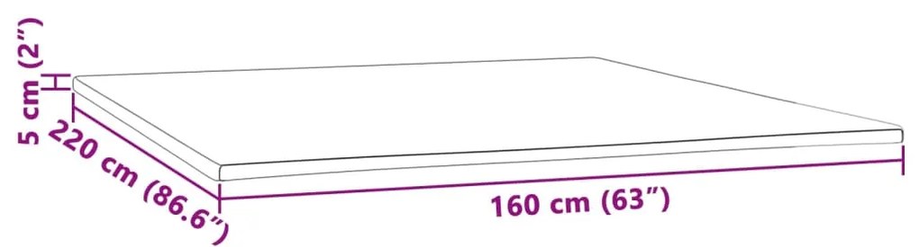 Ανώστρωμα 160 x 220 εκ. 5 εκ. - Λευκό