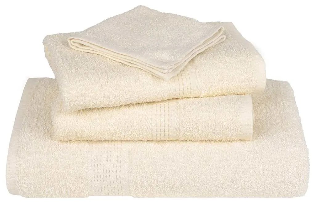 vidaXL Πετσέτες Ντους FROGN 10 τεμ. Κρεμ 70x140 εκ. 360 γρ./μ²