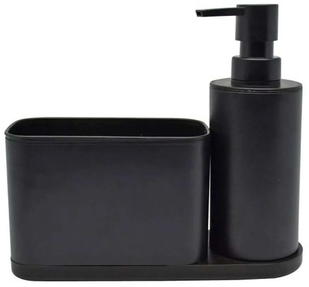 Δοχείο Κρεμοσάπουνου Με Θήκη 824632 20,3x7x17,5cm Black Ankor Stainless Steel