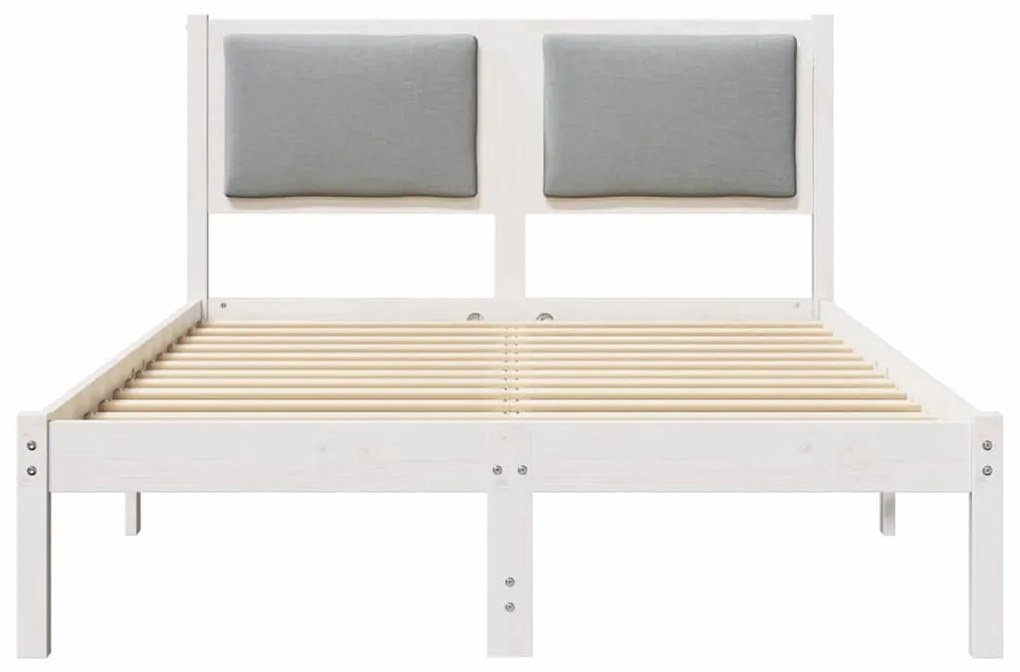 vidaXL Σκελετός Κρεβατιού με κεφαλάρι Ανοιχτό γκρι 120 x 200 cm