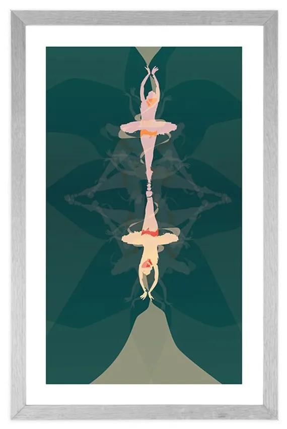 Αφίσα με πασπαρτού Καλιτεχνικό μπαλέτο - 20x30 white