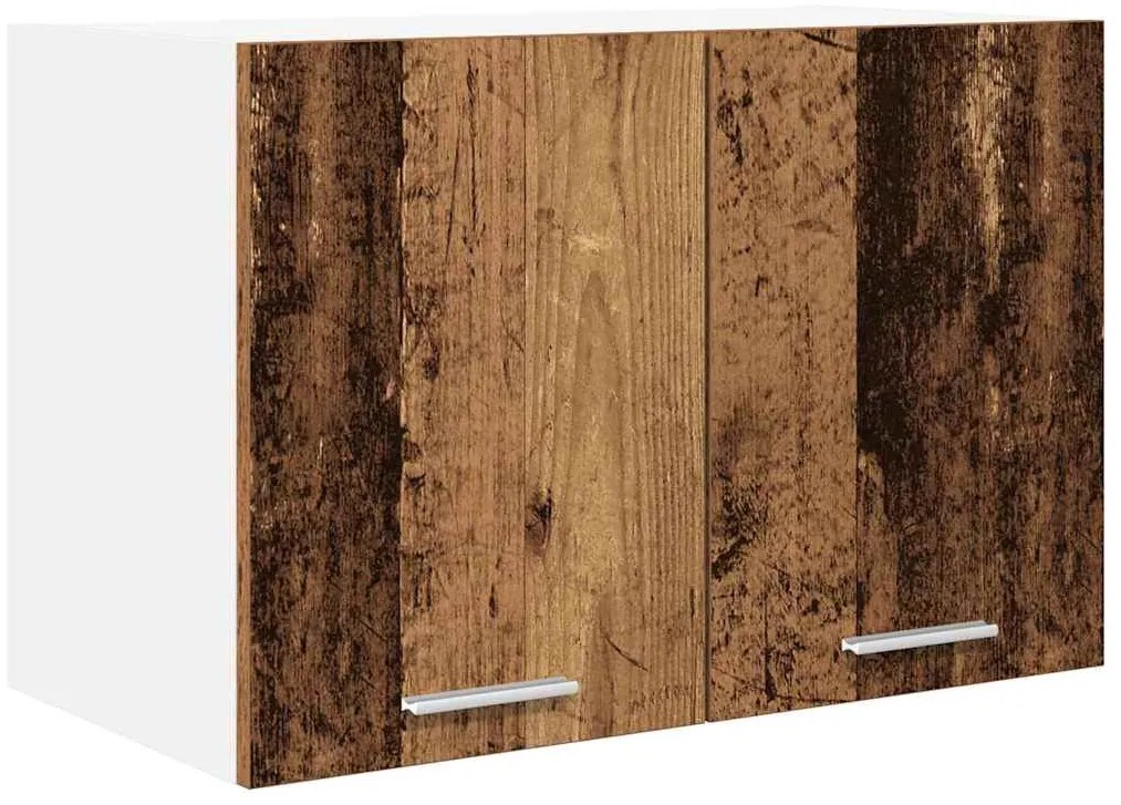 vidaXL Κρεμαστό ντουλάπι Παλαιό Ξύλο και Λευκό 60 x 31 x 40 εκ