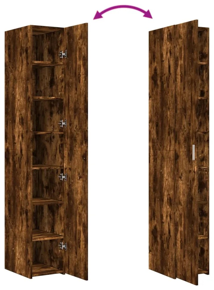 vidaXL Ντουλάπι Καπνιστή Δρυς 30x42,5x185 εκ. από Επεξεργασμένο Ξύλο