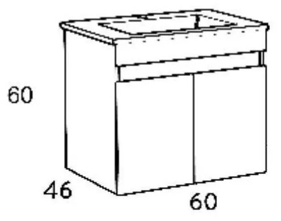 Σετ Έπιπλο Μπάνιου OMEGA Berlin 65 9SOM065BENW Πάγκο 62x44x60cm