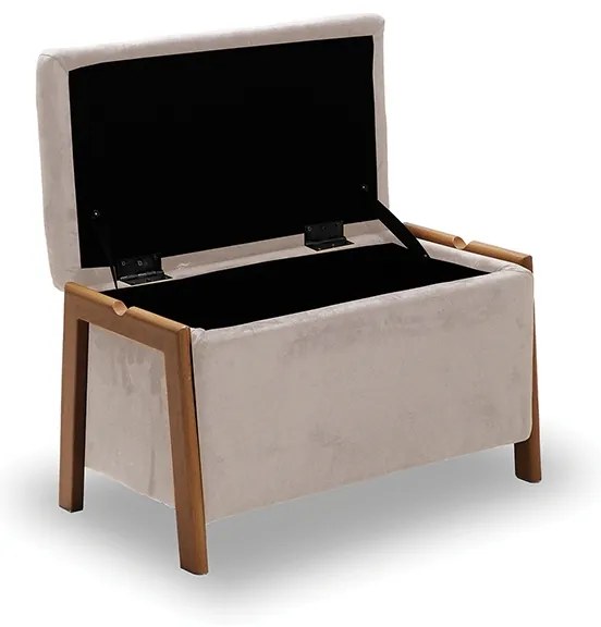 DALI ΣΚΑΜΠΟ VELVET BEIGE ΜΕ ΑΠΟΘ. ΧΩΡΟ 75X42X44εκ. 75X42X44εκ.