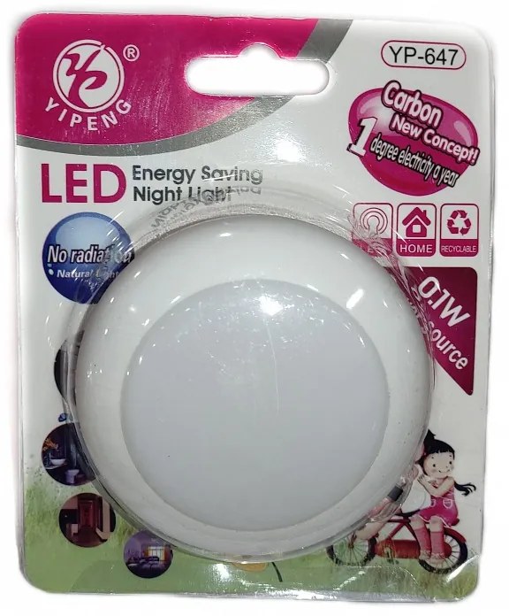 New Norton Φωτάκι Νυκτός Με Διακόπτη LED 0.1 Watts Λευκό NL-17