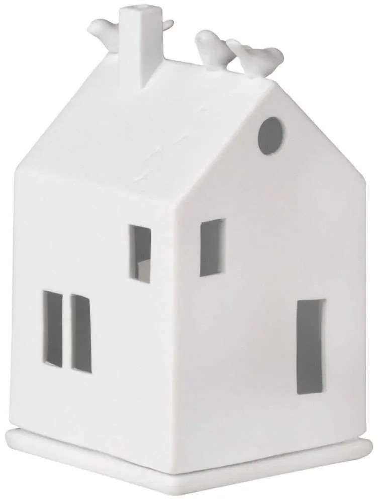 Κηροπήγιο Για Ρεσώ Birdhouse RD0015111 7x7x13cm White Raeder Πορσελάνη