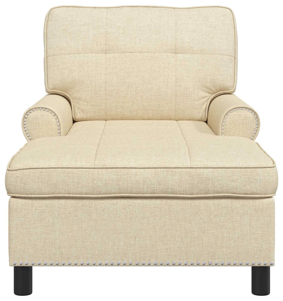 vidaXL Χαλάρωση με μαξιλάρι Κρεμ 91 x 157 x 91 εκ. ύφασμα