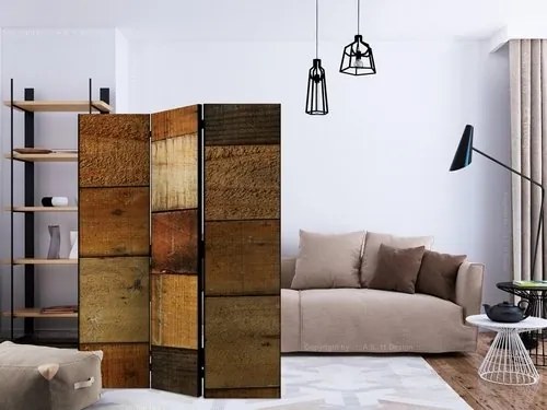 Διαχωριστικό με 3 τμήματα - Wooden Textures [Room Dividers]