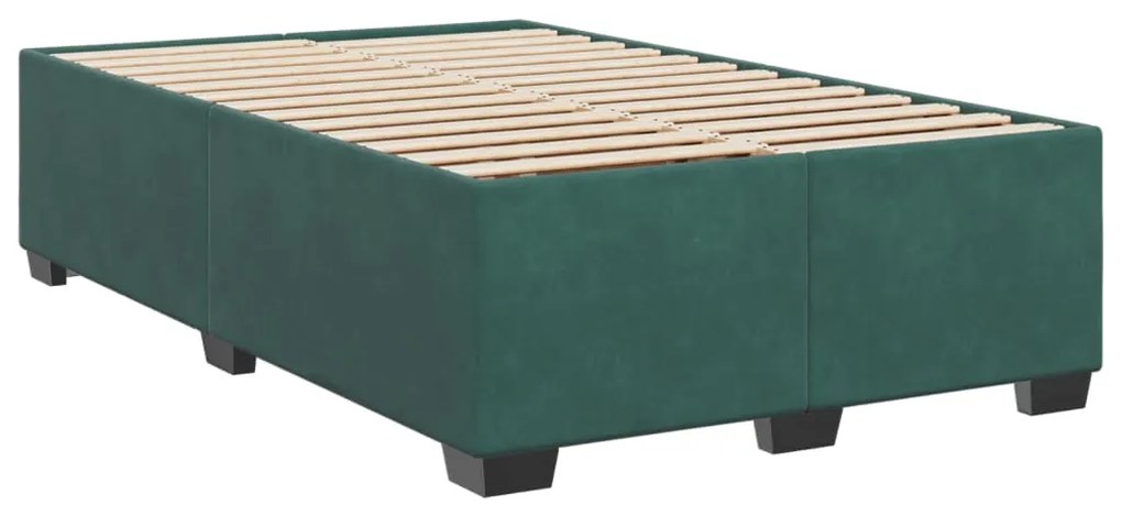 ΚΡΕΒΑΤΙ BOXSPRING ΜΕ ΣΤΡΩΜΑ ΣΚΟΥΡΟ ΠΡΑΣΙΝΟ 120X200ΕΚ. ΒΕΛΟΥΔΙΝΟ 3288591