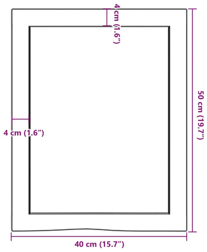 ΡΑΦΙ ΤΟΙΧΟΥ ΣΚΟΥΡΟ ΚΑΦΕ 40X50X(2-6) ΕΚ. ΕΠΕΞ. ΜΑΣΙΦ ΞΥΛΟ ΔΡΥΟΣ 363754