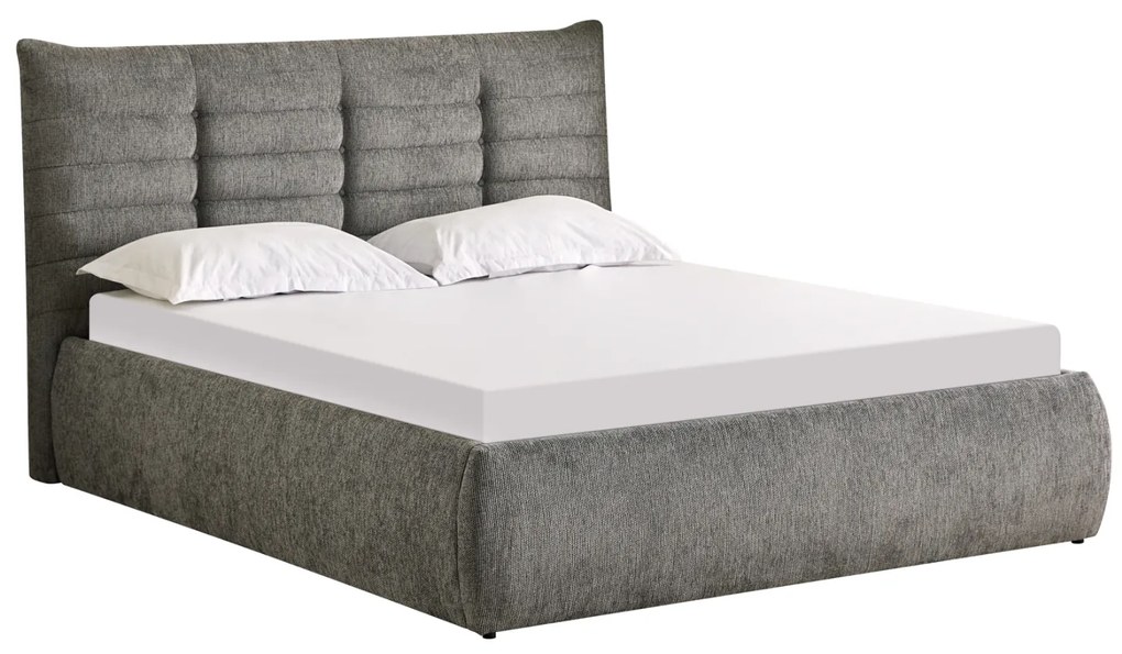 ΚΡΕΒΑΤΙ ΔΙΠΛΟ SANDRA HM732.01 ΓΚΡΙ ΥΦΑΣΜΑ & ΑΠΟΘΗΚΕΥΤΙΚΟΣ ΧΩΡΟΣ ΓΙΑ ΣΤΡΩΜΑ 160x200εκ