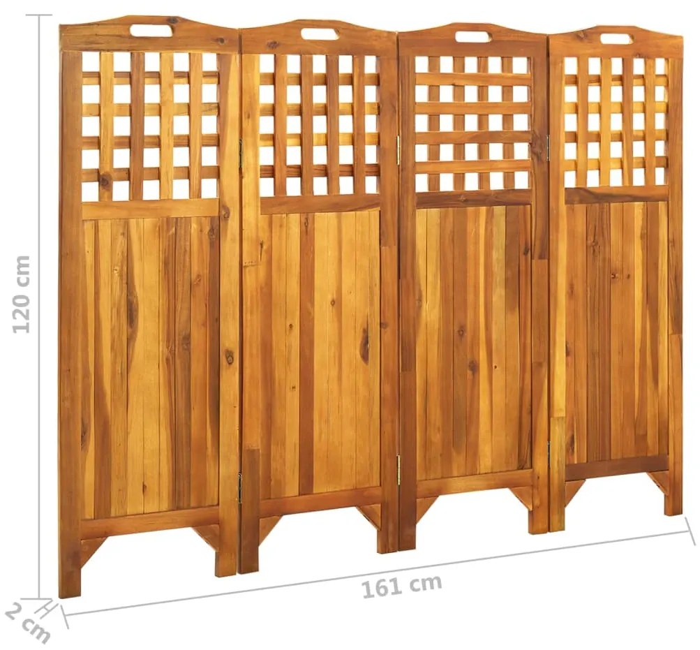 ΔΙΑΧΩΡΙΣΤΙΚΟ ΔΩΜΑΤΙΟΥ 4 ΠΑΝΕΛ 161X2X120 ΕΚ. ΜΑΣΙΦ ΞΥΛΟ ΑΚΑΚΙΑΣ 311879