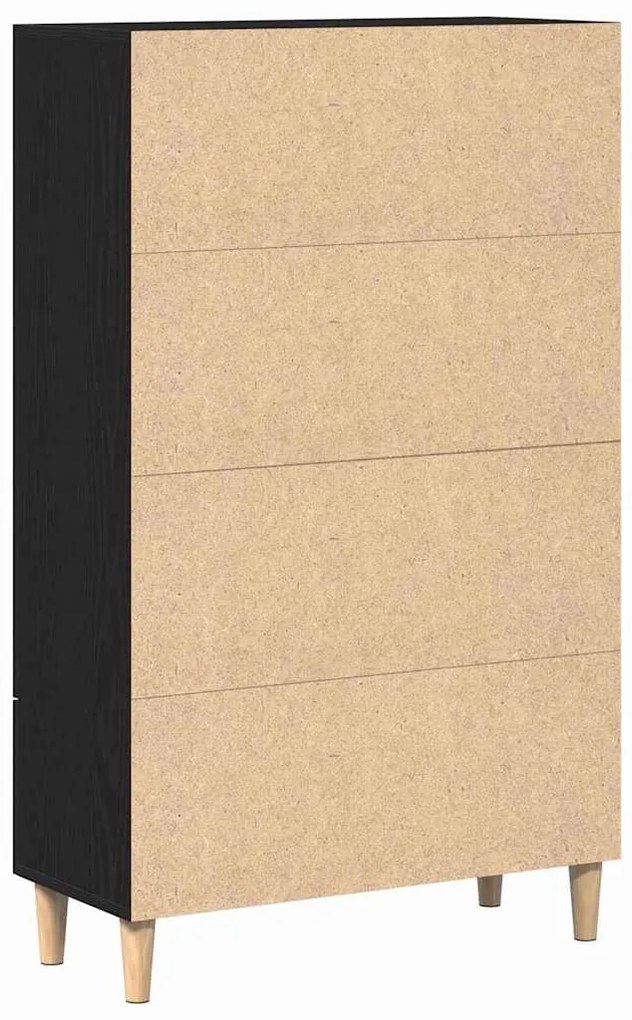 vidaXL Highboard Μαύρη Οξυά 70 x 31 x 115 εκ Επεξεργασμένο ξύλο