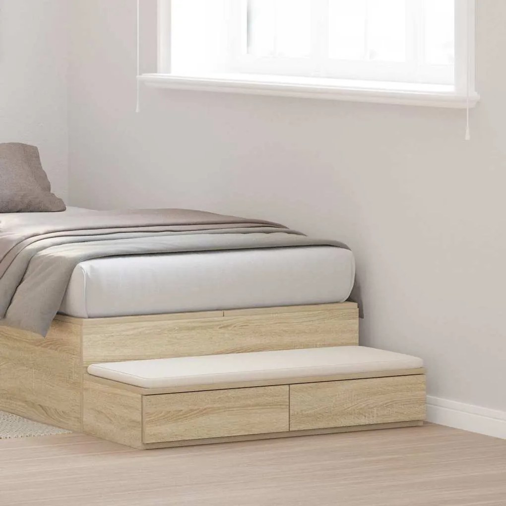 vidaXL Συρτάρια κρεβατιού με συρτάρι Sonoma Δρυς 100 x 36.5 x 16.5 εκ