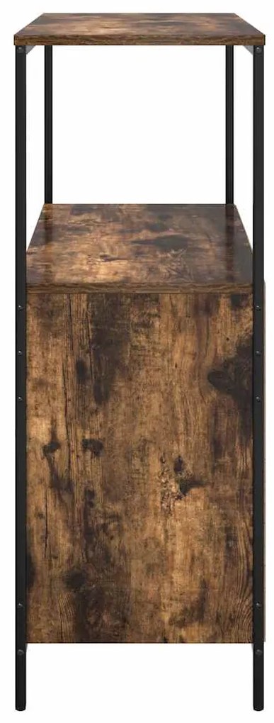 vidaXL Ντουλάπι μπάνιου με ράφια καπνιστή δρυς 76,5x35x95 εκ.