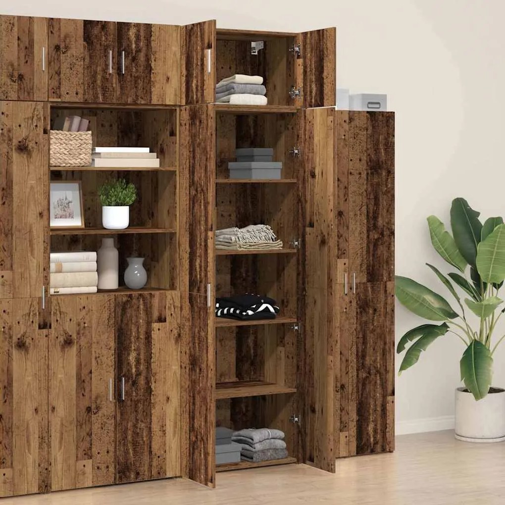 vidaXL Ντουλάπι αποθήκευσης Παλαιό ξύλο 70 x 42.5 x 225 εκ