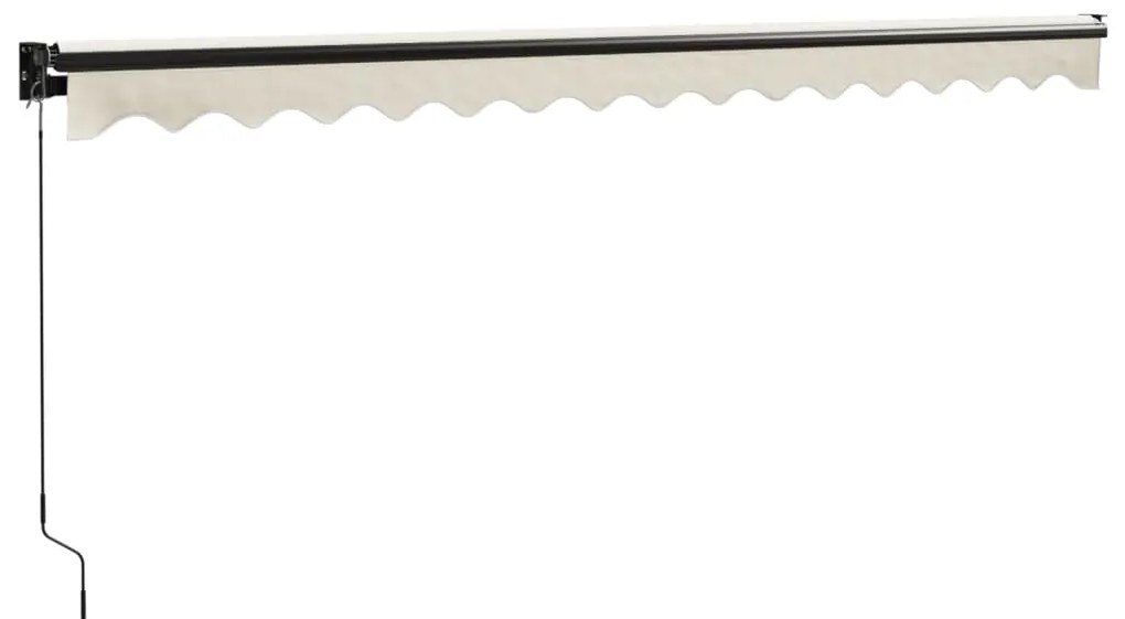 vidaXL Τέντα Πτυσσόμενη Κρεμ 4 x 3 μ. Ύφασμα και Αλουμίνιο