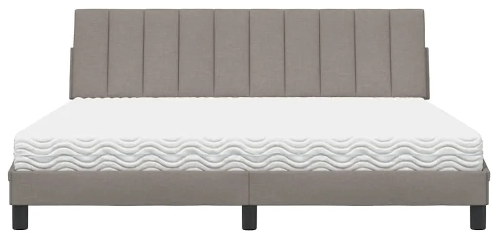 vidaXL Κρεβάτι Taupe 180x200 εκ. Υφασμάτινο