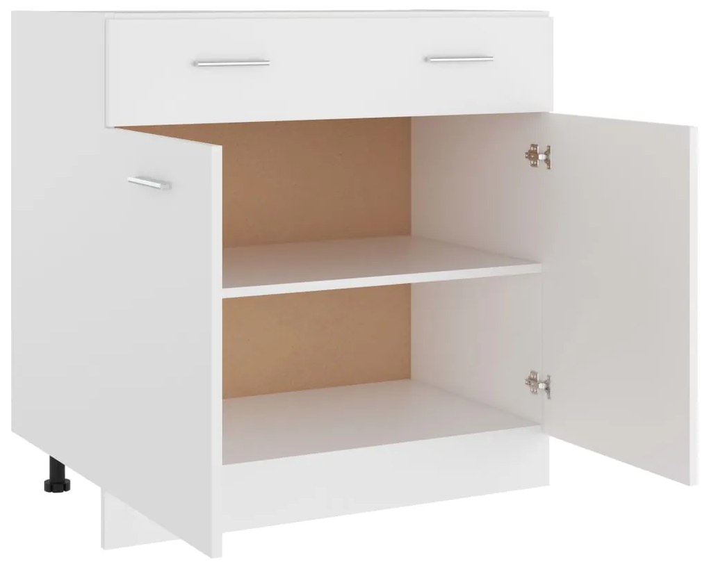 vidaXL Ντουλάπι με Συρτάρια "Lyon" Λευκό 80x46x81,5 εκ. από Τεχνητό Ξύλο