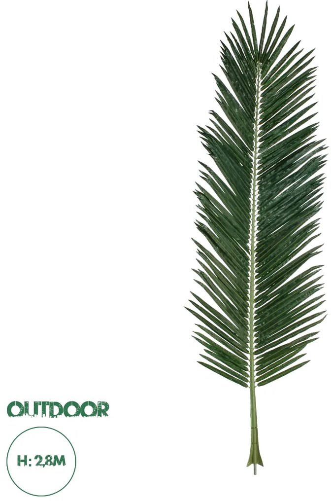 20182 GloboStar® Artificial Garden ARECA PALM LEAF 20182 - Τεχνητό Διακοσμητικό Φύλο Φοινικόδεντρου Αρέκα Π95 x Υ280cm