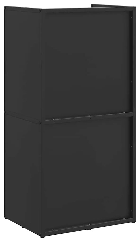 vidaXL Ράφι Καυσόξυλων Μαύρο 40x30x80 εκ. Χάλυβας ψυχρής έλασης