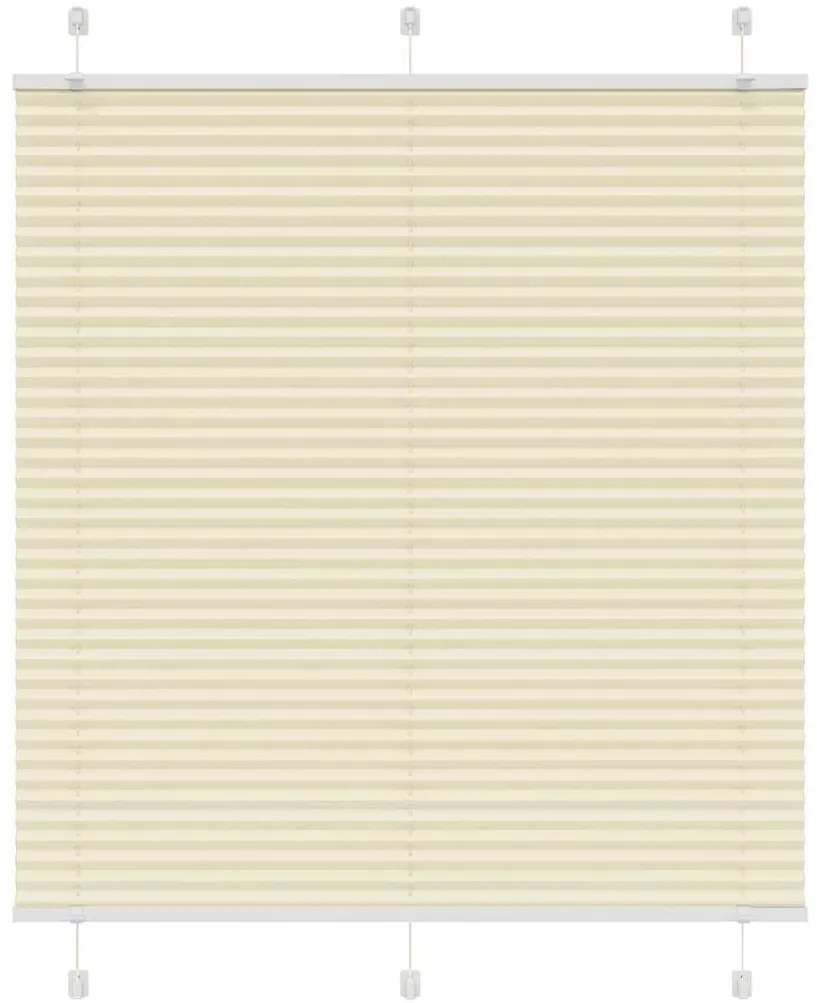 vidaXL Πλισέ περσίδα Κρέμα 120x150 cm Πλάτος υφάσματος 119,4 cm