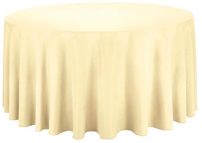 Τραπεζομάντηλο Ροτόντα Φ300εκ. Polyester Plain Line Ivory