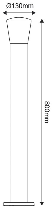 E27 POST LUMINAIRE 230V AC DARK GREY IP54 MAX.40W - LG5951G-800