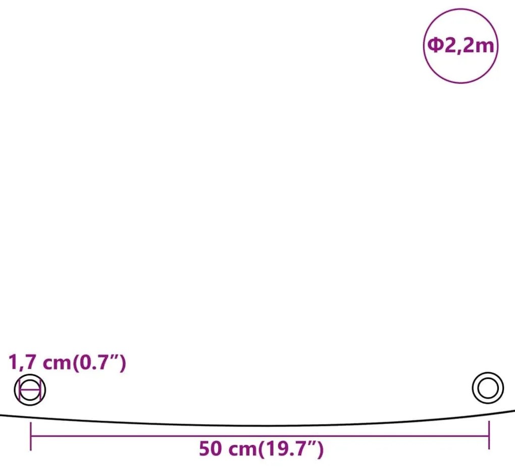 Μουσαμάς Γκρι Ø 2,2 μ. 650 γρ./μ² - Γκρι